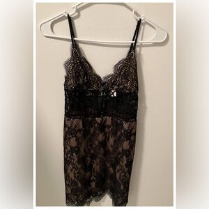 Black Lace Slip Dress